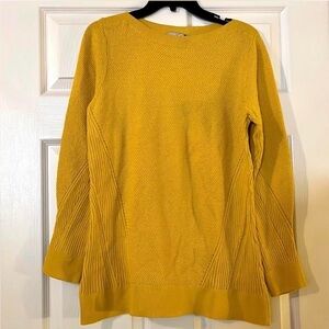 LOFT Mustard Yellow Crew Neck Sweater